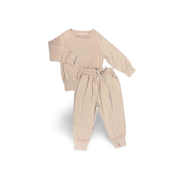 MODEST BABY TAUPE CREWNECK JOGGER