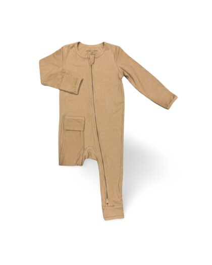 Ribbed Rompers Caramel - Modest Baby