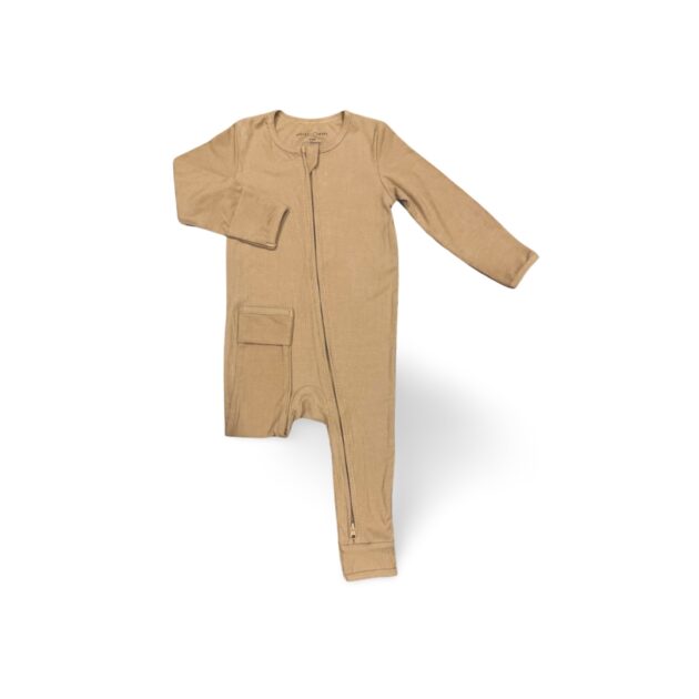 Ribbed Rompers Caramel - Modest Baby