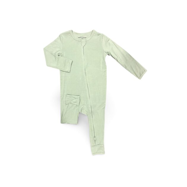 Solid Rompers Sage - Modest Baby Co